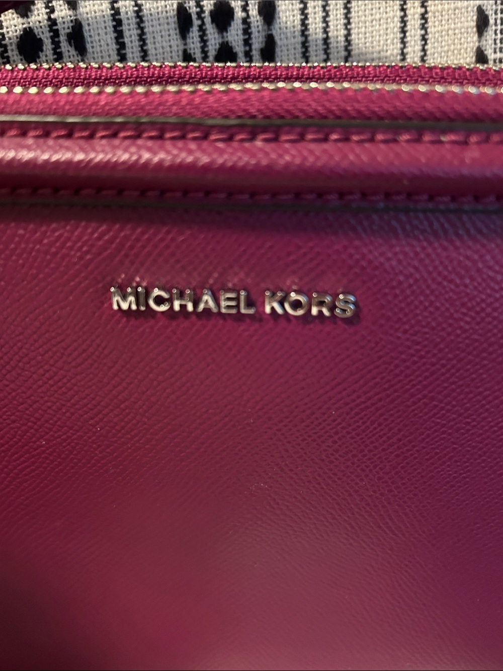 Michael Kors Houston Plum Cross Grain Saffiano Crossbody Bag NWT - Picture 2 of 13